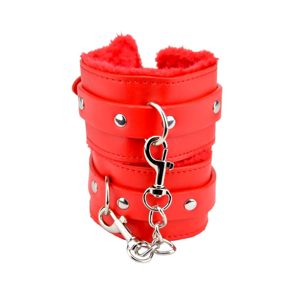 n11933-bound-to-please-furry-plush-wrist-cuffs-red-1